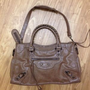 Motorcycle Medium Handbag (Tan)