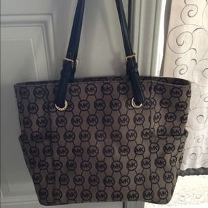 Black Logo Michael Kors Tote