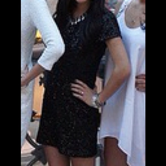 LF Stores Millau black sequin mini dress