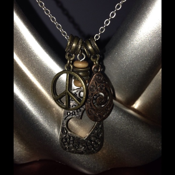 Lia Sophia Peace & Love Necklace