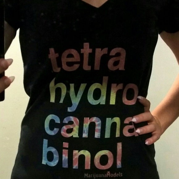 Marijuana Models TetraHydroCanbinol (THC) V tee