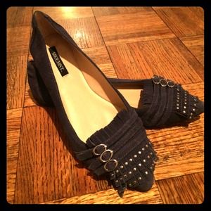 Shoemint- Emily/ Tasseled Flat/ Navy Suede