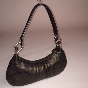 Metallic Pewter Shoulder Bag
