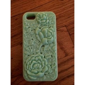 Mint floral iphone case fits iphone 5 or 5s!