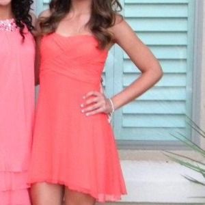 Short Coral Homecoming Dress