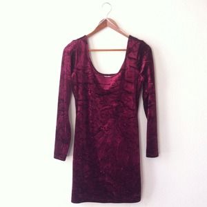 Velvet burgundy dress
