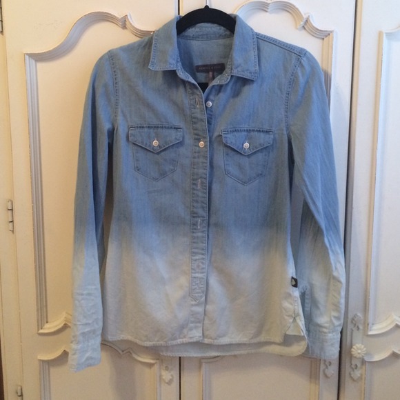 Kendall & Kylie Tops - Denim Ombrè Shirt