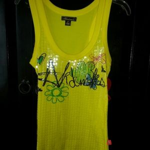 Yellow seqinned Akdemics Tank