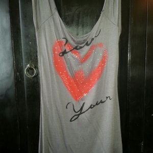 Funky G/R/B off the shoulder Love Your Heart