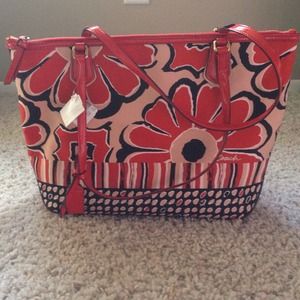 NEVER USED Coach Poppy Flower Scarf Tote
