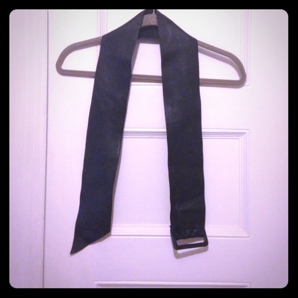 Black leather belt