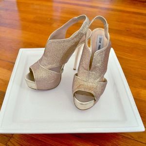 Steve Madden Gold Glitter Heels