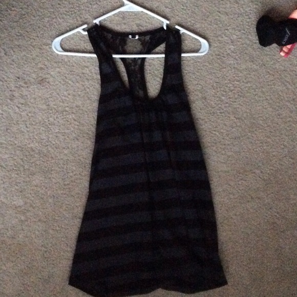 Black/dark grey striped shirt