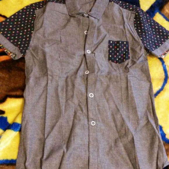 ethnic trendy contrast printed polo collar shirt - Picture 1 of 1