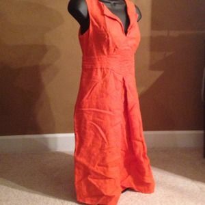Great Orange BR Dress with Pockets!
