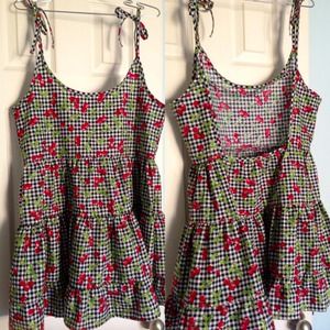 Adorable Cherry Gingham Dress