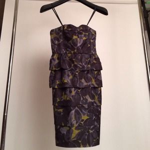 Strapless Floral Dress
