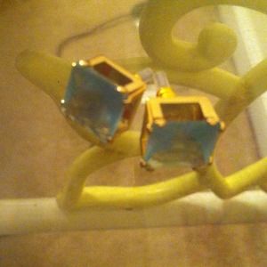 blue earrings