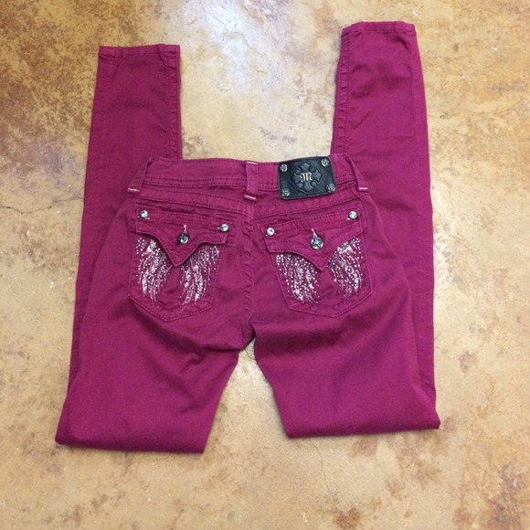 Fuschia/burgundy Miss Me Jeans size 26