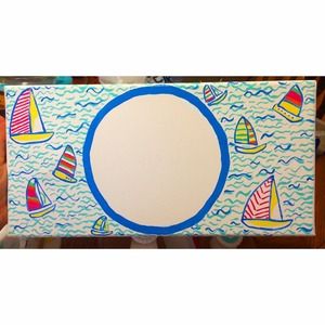 Hand painted Lilly Pulitzer canvas