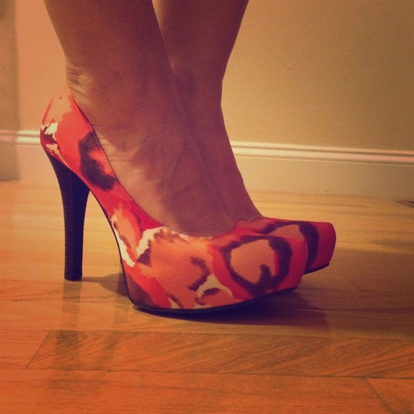 Bright, fun patterned heels