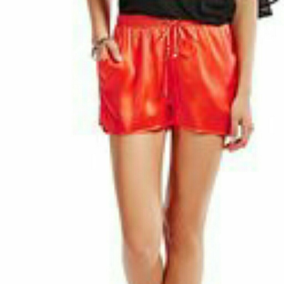Marciano 100% silk coral shorts