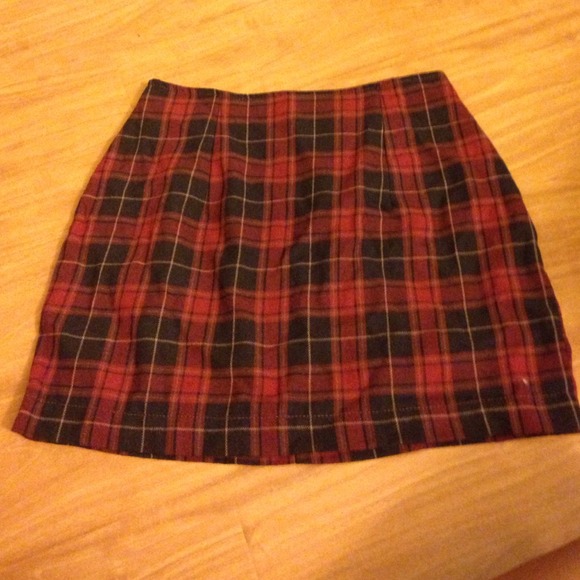 Brandy plaid skirt.