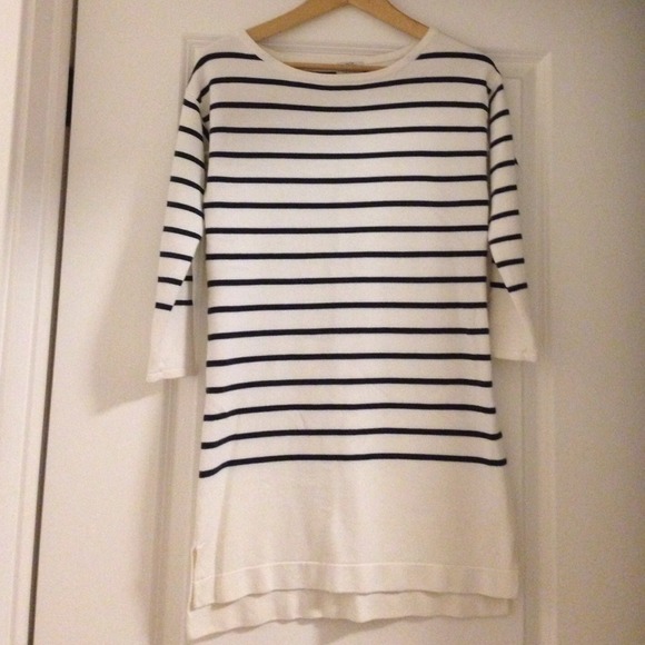 J Crew blue stripped blue dress - Picture 2 of 4