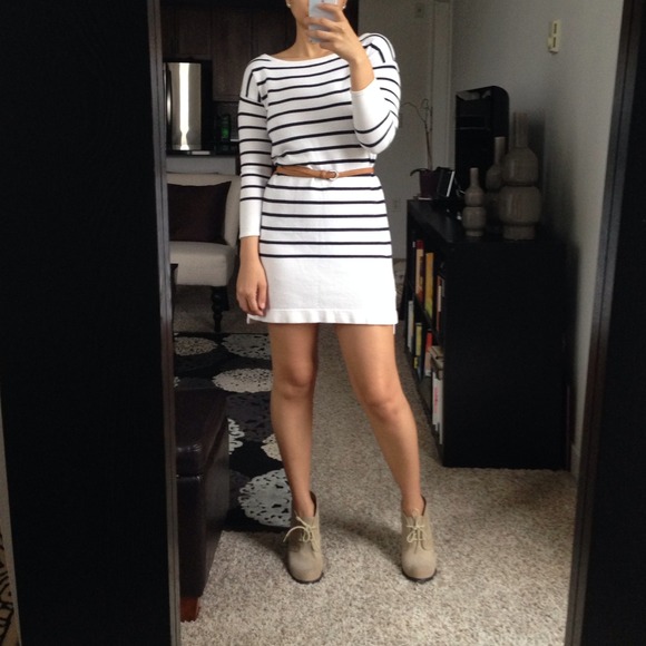 J Crew blue stripped blue dress - Picture 4 of 4