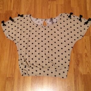 Charlotte Russe cropped polka dot sweater