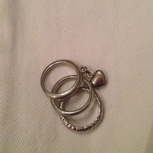 Silver-Plated stackable rings