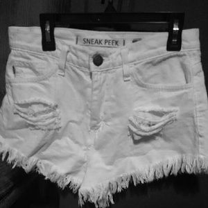 High waist shorts .