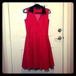 Red rockabilly dress