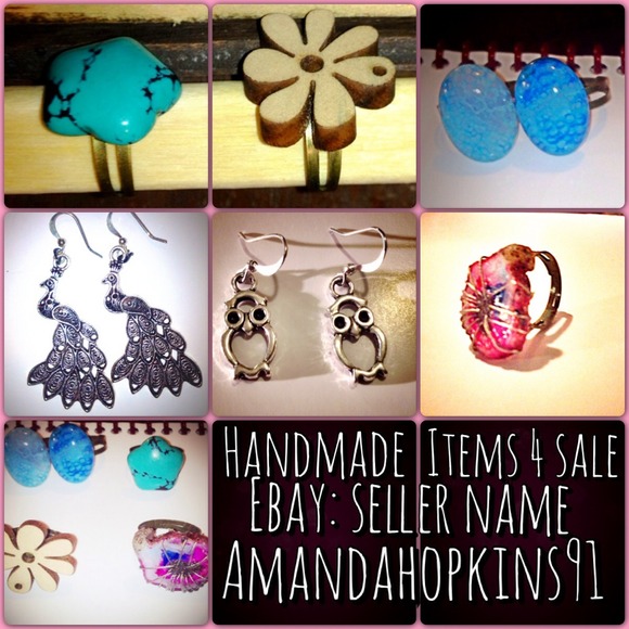 handmade, jewelry: rings, earrings, necklaces.
