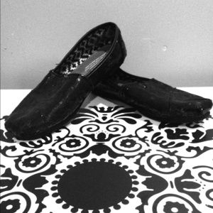 Black Sequin TOMS