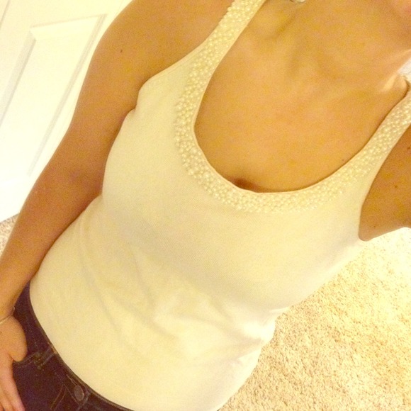 Cream tank top - Picture 1 of 2