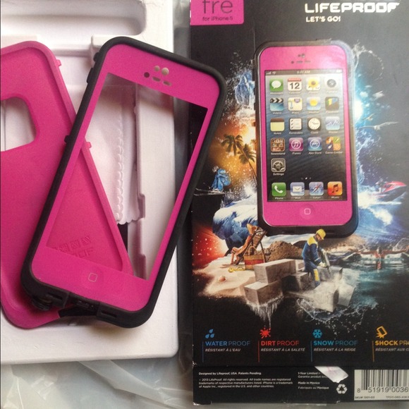 Lifeproof iPhone 5 case. Dark grey/pink