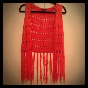 Fringe knitted sweater/vest!!!