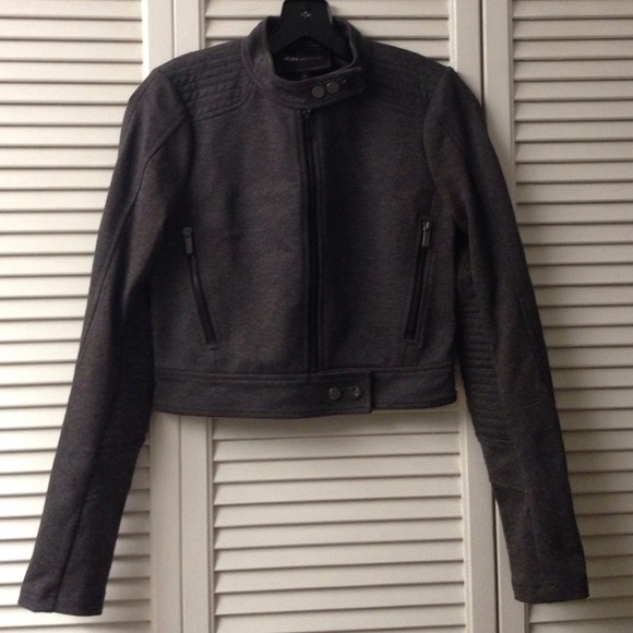 BCBG Max Azria Ponte Stitched Moto Jacket