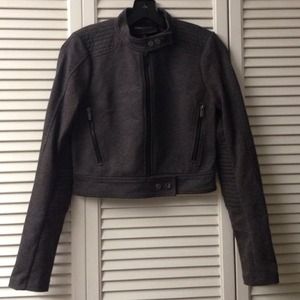 BCBG Max Azria Ponte Stitched Moto Jacket