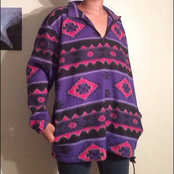 Native Printed Polar Fleece Top