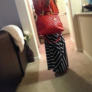 Red Patent leather satchel