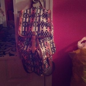 Tribal print book bag