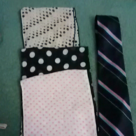 3 polka dot neck scarf and tie