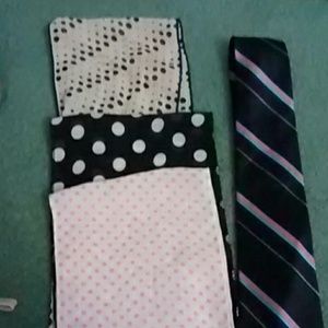 3 polka dot neck scarf and tie