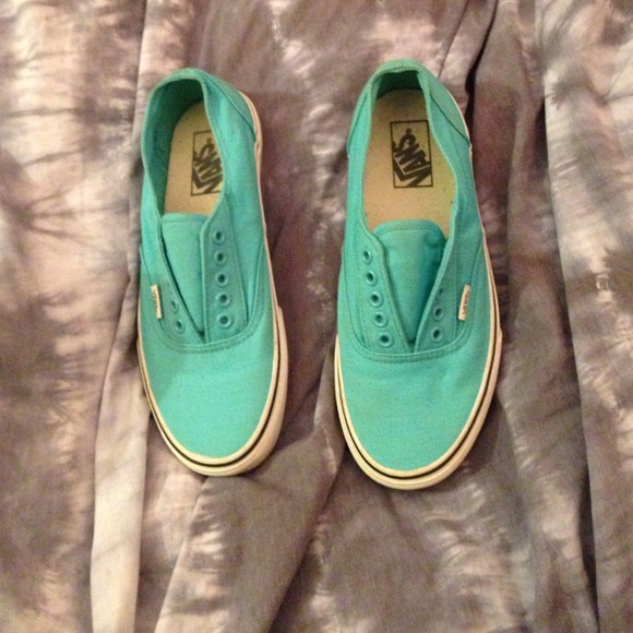 Blue Vans.