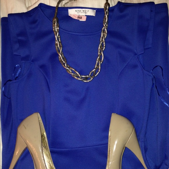 SOLD Blue Sheath Dress