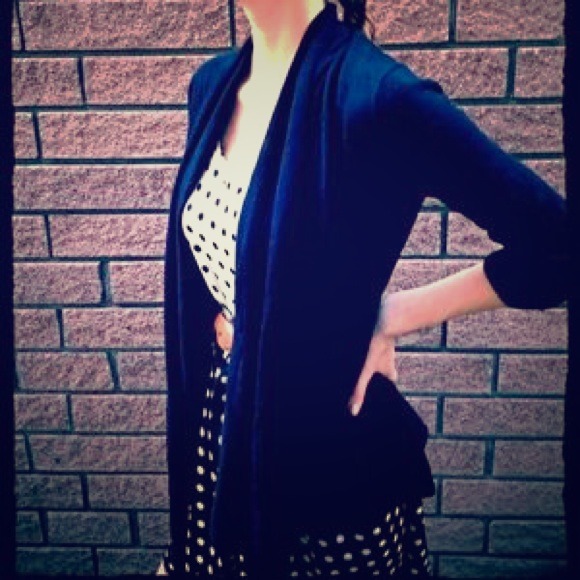 Black half sleeve cardigan