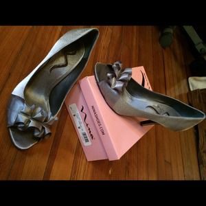 Gorgeous silver heels.