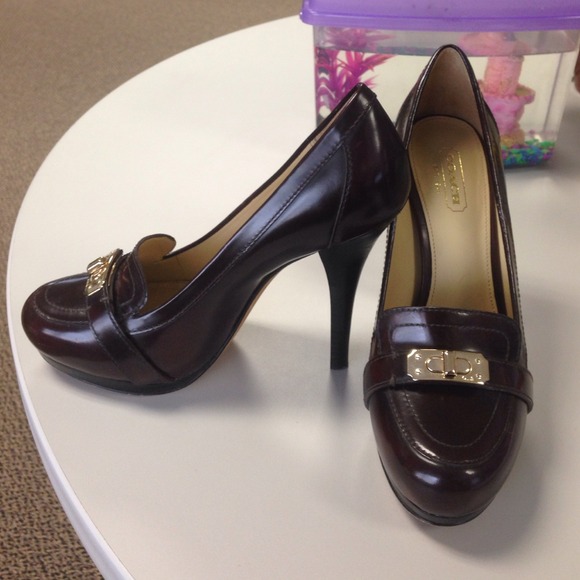Coach Brown Leather heels